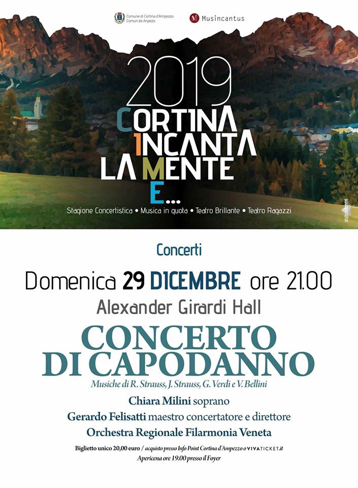 Locandina Concerto di Capodanno 2019 a Cortina