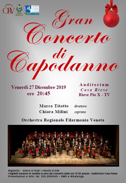 Locandina Gran Concerto di Capodanno a Riese Pio X