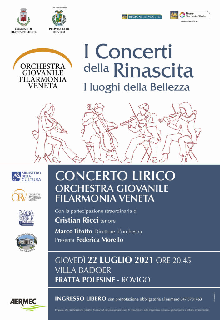 Locandina concerto lirico a Fratta Polesine RO